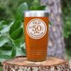Orange Birthday Tumbler With Fifty Aged To Perfection Design