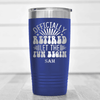 Blue Retirement Tumbler With Finally Free Design