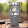 Grey Retirement Tumbler With Finally Free Design