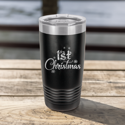 Funny First Christmas Ringed Tumbler