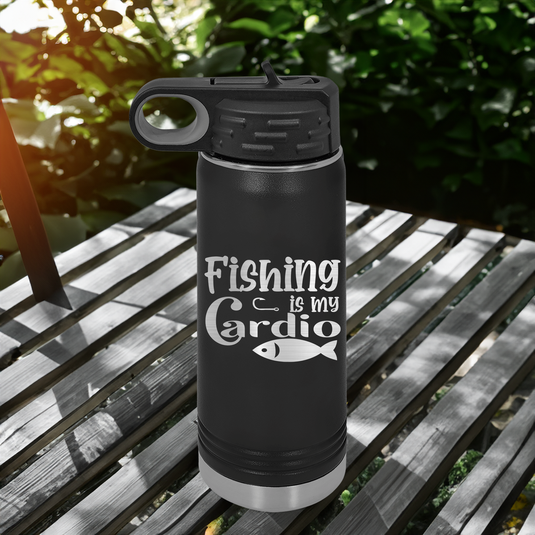 Fishing Cardio Water Bottle