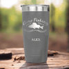 Grey Fishing Tumbler With Fishing For The Day Design