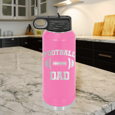 Funny Pride of the Pigskin: Dad 32 Oz Water Bottle