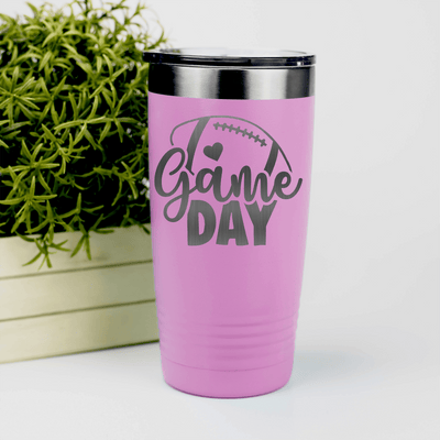 Pink football tumbler Football Fever Game Day