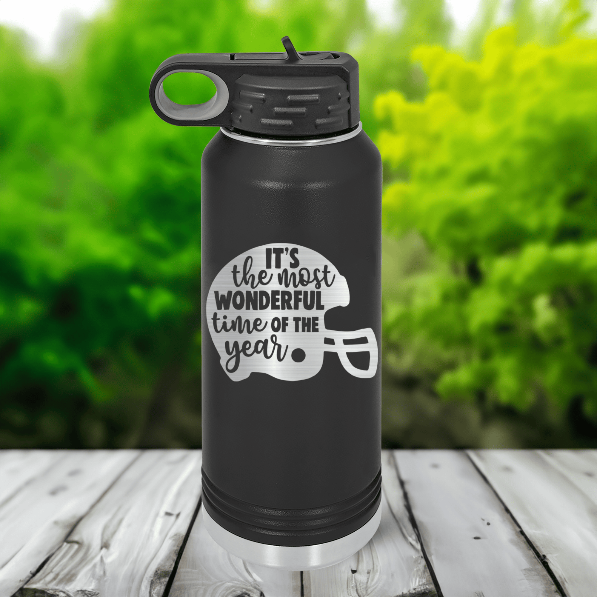 Funny Festive Football Cheers 32 Oz Water Bottle 