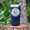 Navy Birthday Tumbler With Fourty Aged To Perfection Design