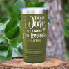 Military Green Retirement Tumbler With Free To Wine Design