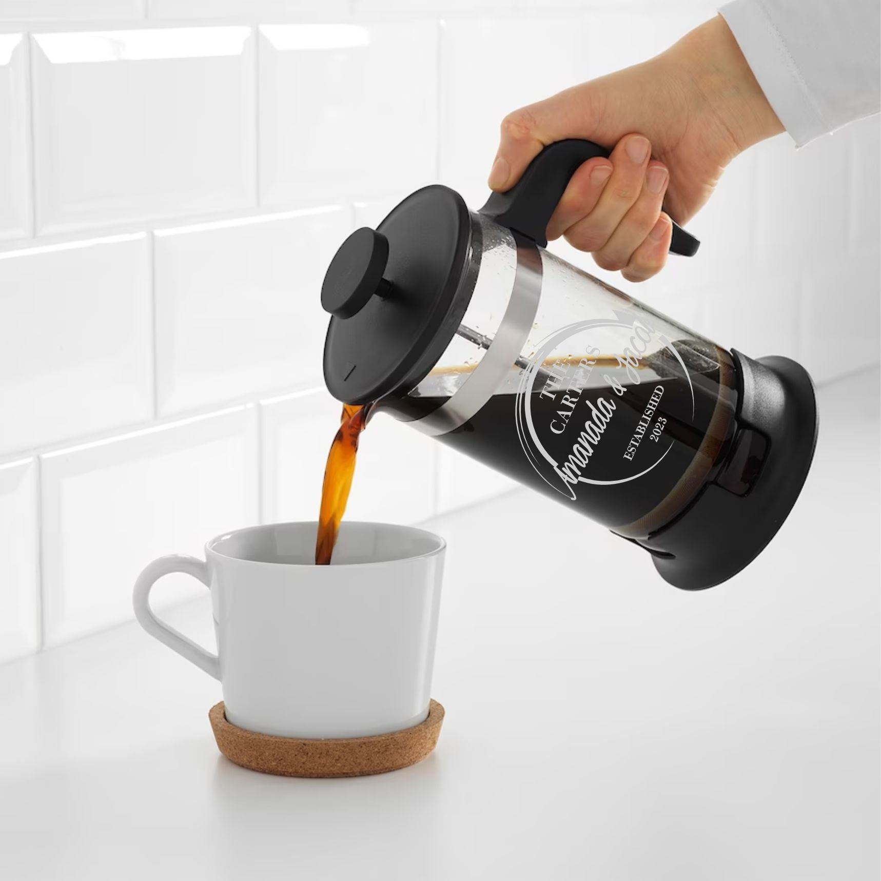 Glass Coffee Press - Custom Branded Promotional Home Office 