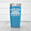 Light Blue football tumbler From Kickoff To Touchdown