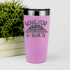 Pink football tumbler From Kickoff To Touchdown