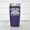 Purple football tumbler From Kickoff To Touchdown