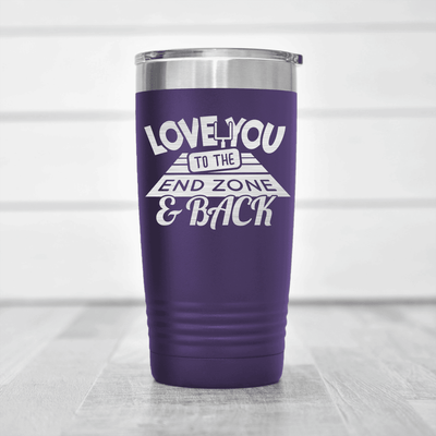 Purple football tumbler From Kickoff To Touchdown