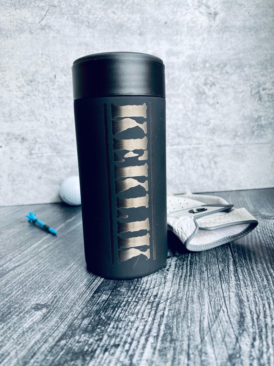 Unique Personalized Custom Skinny Can Koozie Customized Gifts for Men by Groovy Guy