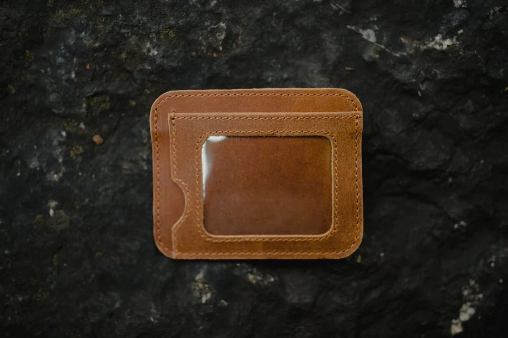 Unique Personalized Top Grain Leather Minimalist Wallet Customized Wallet Gifts for Men by Groovy Guy