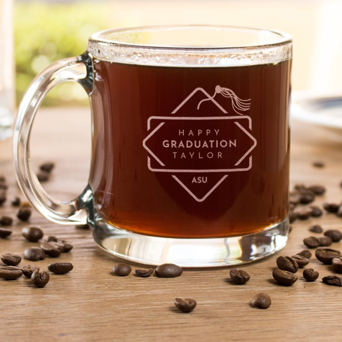 Unique Personalized Graduation Coffee Mug - Design: GRAD1 Customized Coffee & Tea Cups Gifts for Men by Groovy Guy