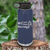 Navy Hockey Water Bottle With Game Before Gain Design