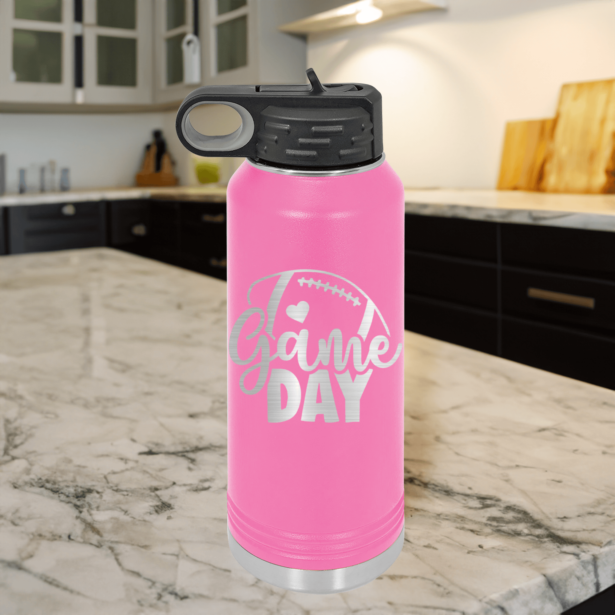 Funny Football Fever: Game Day 32 Oz Water Bottle 