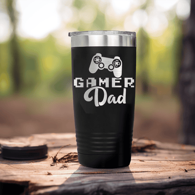 Black fathers day tumbler Gamer Dad