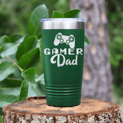 Green fathers day tumbler Gamer Dad