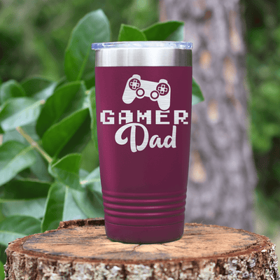Maroon fathers day tumbler Gamer Dad