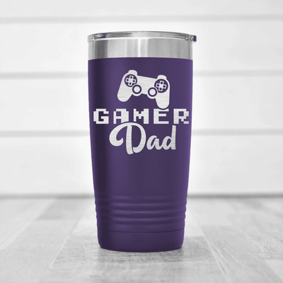 Purple fathers day tumbler Gamer Dad