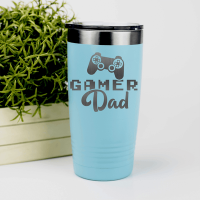 Teal fathers day tumbler Gamer Dad