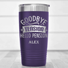 Purple Retirement Tumbler With Getting Paid To Relax Design