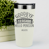 White Retirement Tumbler With Getting Paid To Relax Design