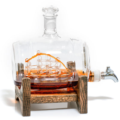 Whiskey Decanter with ship inside