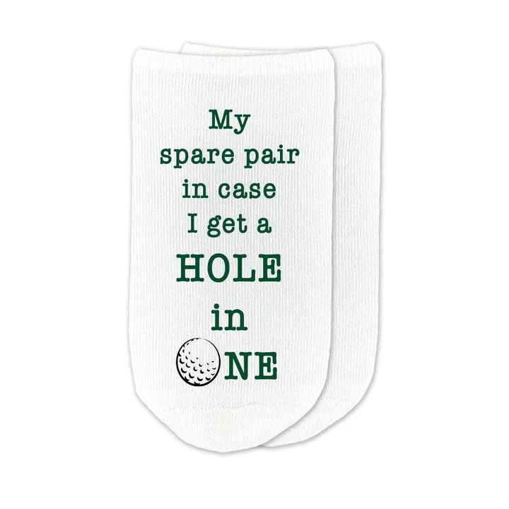 Unique Personalized Hole in One Golf No Show Socks for Men Customized Socks Gifts for Men by Groovy Guy