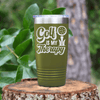 Military Green golf tumbler Golf Is My Therapy