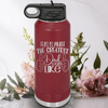 Maroon Fathers Day Water Bottle With Great Dads Look Like This Design