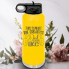 Yellow Fathers Day Water Bottle With Great Dads Look Like This Design
