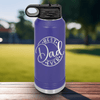 Purple Fathers Day Water Bottle With Greatest Dad Design