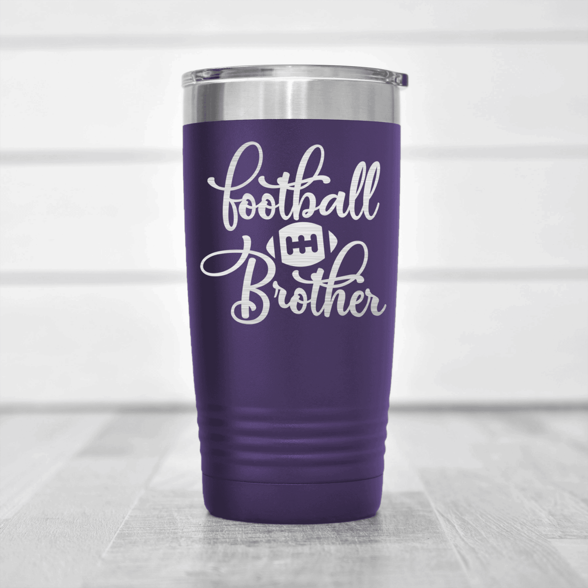 Purple football tumbler Gridiron Borther