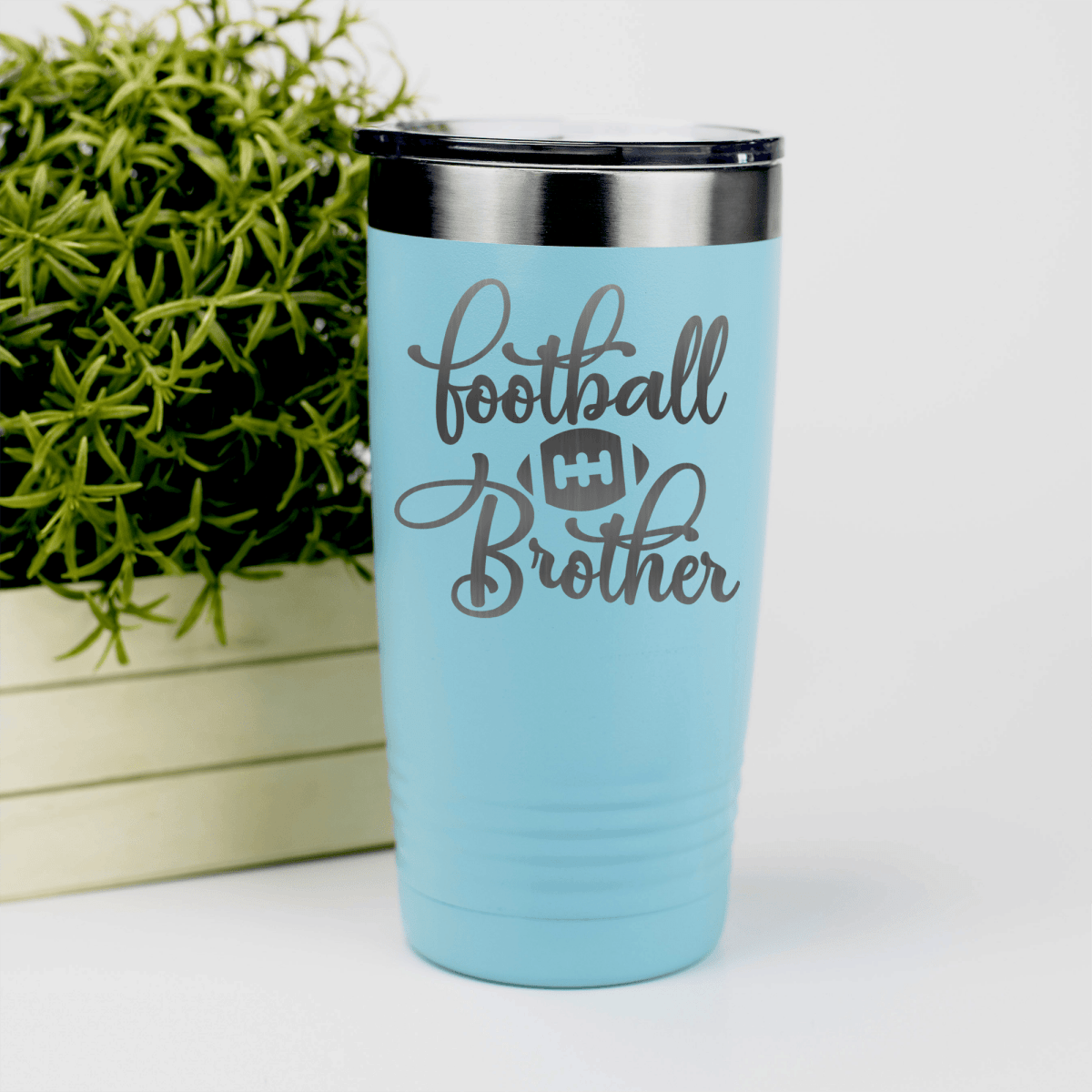 Teal football tumbler Gridiron Borther