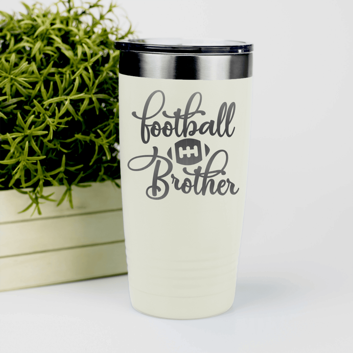 White football tumbler Gridiron Borther