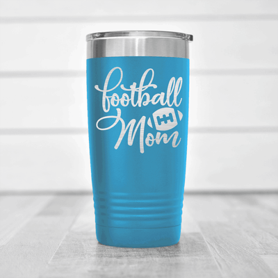 Light Blue football tumbler Gridiron Mother In Words