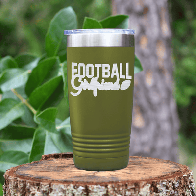 Military Green football tumbler Gridiron Romance