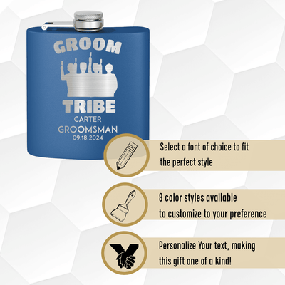 Grooms Tribe Flask