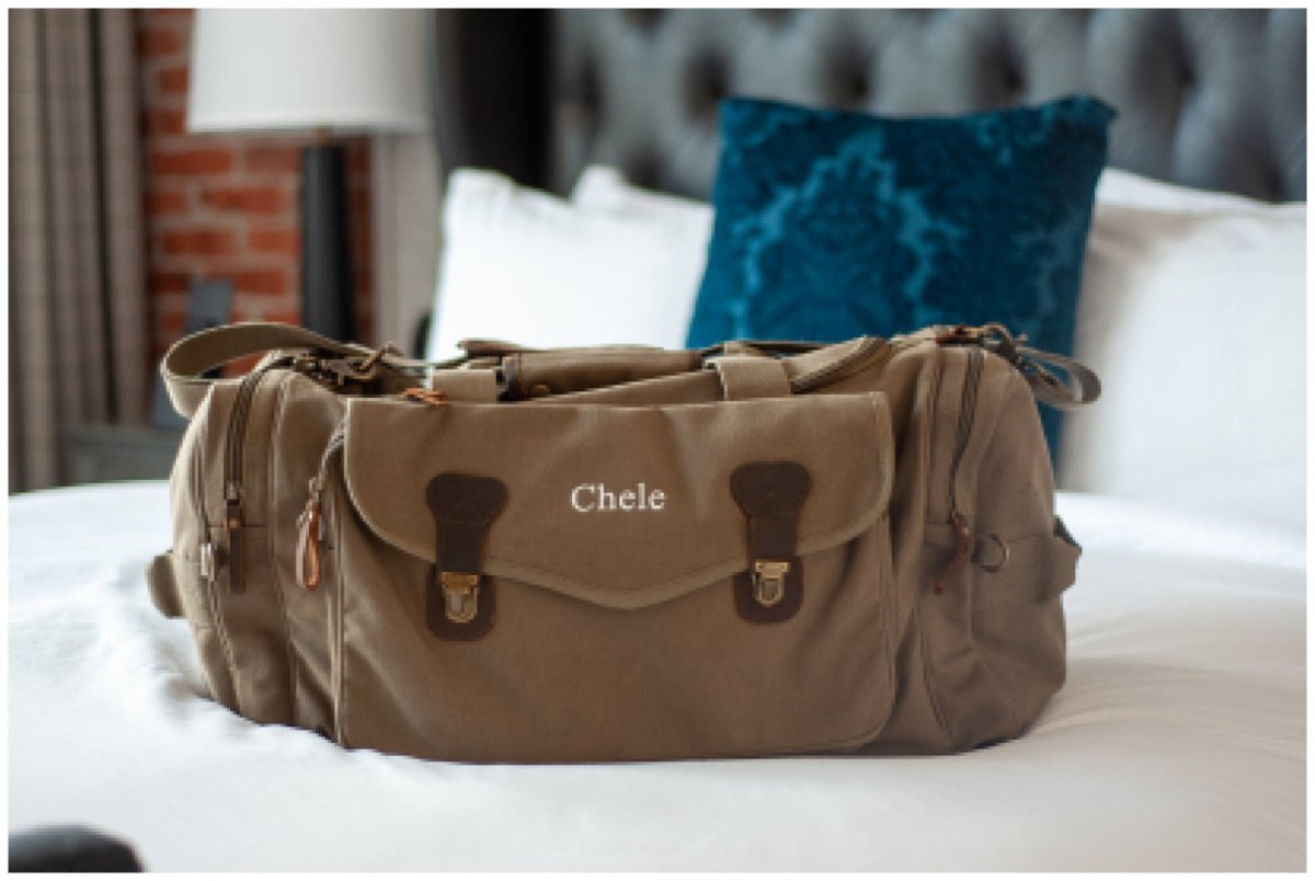 Unique Personalized Monogram Duffle Bag Customized Graduation Gifts for Men by Groovy Guy