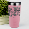 Salmon Retirement Tumbler With Groovy And Retired Design