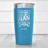Light Blue Funny Old Man Tumbler With Grumpy Old Man Design
