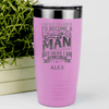 Pink Funny Old Man Tumbler With Grumpy Old Man Design