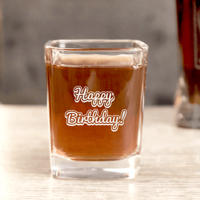 Happy Birthday Square Shotglass