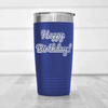 Blue Birthday Tumbler With Happy Birthday Design