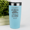 Teal Funny Old Man Tumbler With Happy Hour Nap Time Design