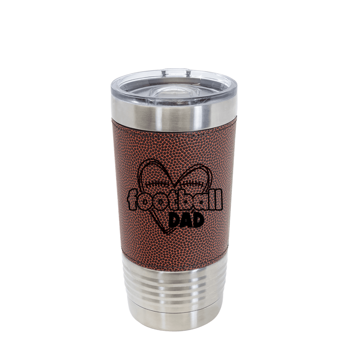 Unique Personalized Heartfelt Football Dad Football Tumbler Customized Football Tumbler Gifts for Men by Groovy Guy