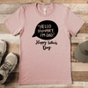 Heather Peach Mens T-Shirt With Hello Hungry Im Dad Design