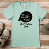 Light Green Mens T-Shirt With Hello Hungry Im Dad Design
